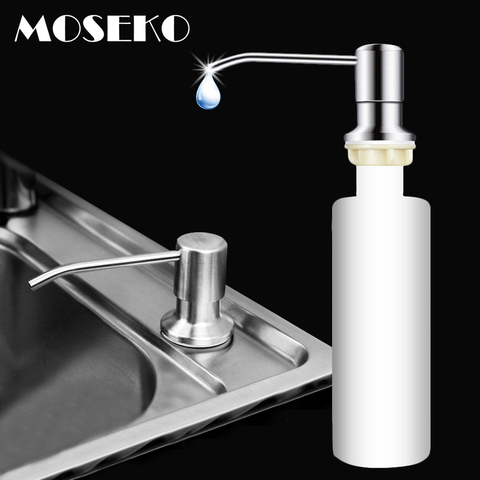 MOSEKO Bathroom Kitchen Soap Dispenser For Sink Detergent Liquid Hand Wash Soap Dispenser Pump for Kitchen Stainless Steel Head ► Photo 1/6