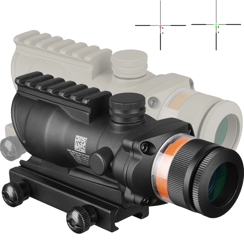 Fire Wolf 4X32 Tactical Rifle Fiber Optics Chevron Green Dot Hunting Scope 