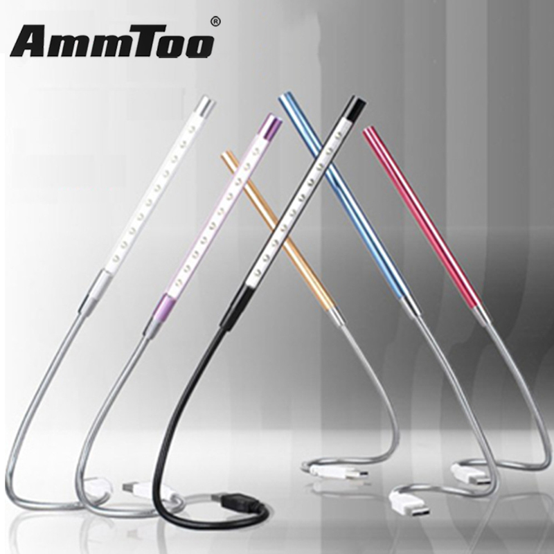 USB LED Light Lamp Flexible Computer Book Reading Lights For Notebook Laptop PC 