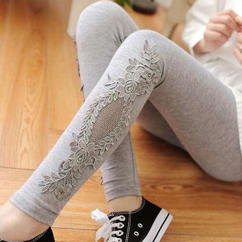 XS-7XL Leggings Women Cotton Lace Decoration Leggings 2022 Leggins Plus Size Long Leggings Size 7XL 4XL 3XL XXL XL L M S 6XL 5XL ► Photo 1/6