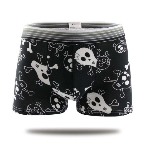 Milk Silk Soft Breathable Mens Boxers Cartoon Skull Fashion Sexy Man Underwear U Pouch Men Boxer Shorts Seamless Male Underpants ► Photo 1/6