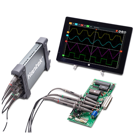 Hantek Official 6204BC Digital Oscilloscopes 200MHZ 1GSa/s 4CH Windows10 / 8 / 7 With USB Interface Probe Handheld ► Photo 1/1