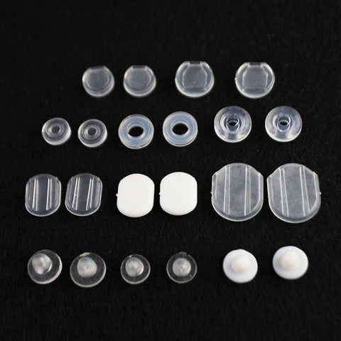 50 PCS Transparent White Ear Clip Pad Comfort Clear Silicone Anti-Pain Pad DIY Jewelry Findings ► Photo 1/6