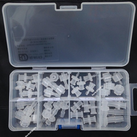 free shipping assortment Luer Tapered Fitting (polyprop) Luer Lock Syringe fitting Connectors 40pcs in a plastic box ► Photo 1/2