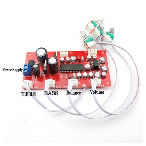 UPC1892CT + NE5532 Tone plate Volume control Board Preamp amplifier With treble bass balance volume adjustment ► Photo 1/3