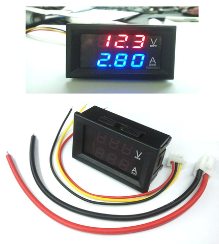 Mini Digital Voltmeter Ammeter DC 100V 10A Panel Amp Volt Voltage Current Meter Tester 0.28