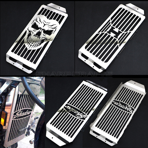 2004 - 2014 Top Quality Steel Chrome-faced Radiator Grill Cover Guard Protector For Honda Shadow Aero VT 400 750 C2 Spirit VT750 ► Photo 1/6
