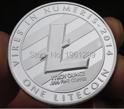 Gold Plated 25 Litecoin Coins Vires in Numeris Commemorative Coins Collection 