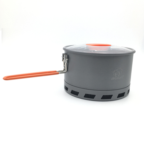 Bulin 2.4L Camping Heat Exchanger Pot Outdoor Portable Cookware Picnic Quick Heating Kettle Folding Handle Pot S2500 ► Photo 1/5