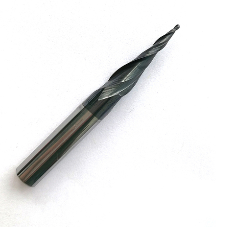 D6*20*50L*2F Tungsten solid carbide HRC55 with Coated Tapered Ball Nose End Mills taper and cone endmills ► Photo 1/3