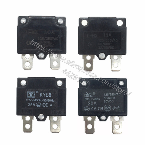 DIY 7A 10A 15A Automatic Reset Relay Fuse Therma Switch Circuit Breaker Current Overload Protector Kids Electric Car Accessories ► Photo 1/6