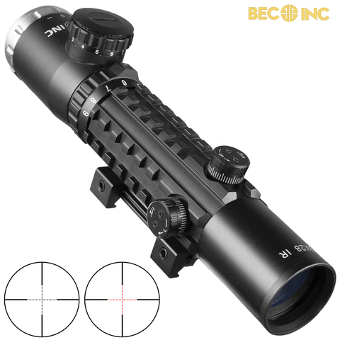 BEC 3-9X28 Red Cross Sight Scope Tactical Optics Riflescope ...