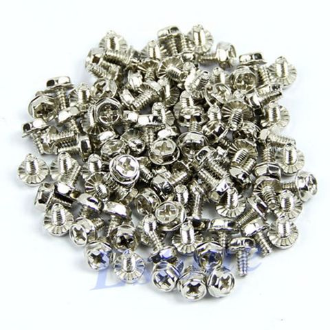 A31 500pcs Toothed Hex 6/32 Computer PC Case Hard Drive Motherboard Mounting Screws ► Photo 1/6