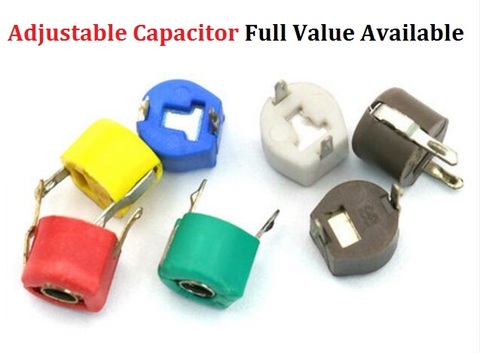 10PCS adjustable capacitor 5P 10P 20P 30P 40P 50P 60P 70P 120P/PF JML06-1-120P trimmer variable capacitance plastic 6mm 20/30/PF ► Photo 1/1