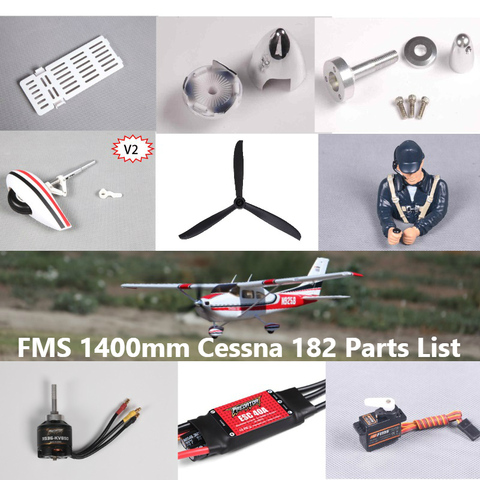 FMS 1400mm Cessna Sky Trainer 182 Parts Propeller Spinner Motor Shaft Landing Gear etc RC Airplane Model Plane Aircraft Avion ► Photo 1/6