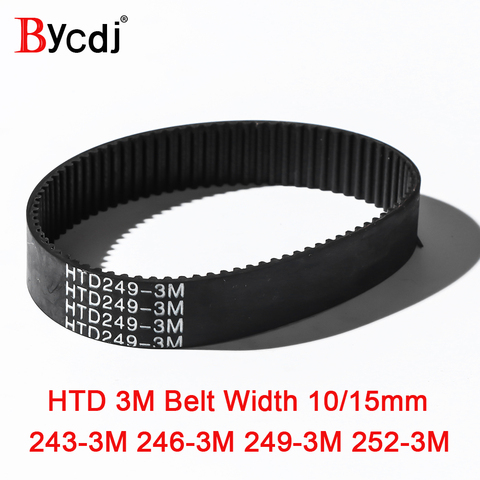 Arc HTD 3M Timing belt C= 243 246 249 252 width 6-25mm Teeth 81 82 83 84 HTD3M synchronous pulley 243-3M 246-3M 249-3M 252-3M ► Photo 1/3