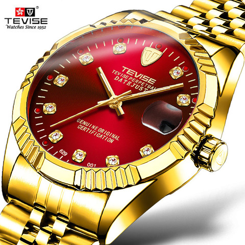 Drop Shipping TEVISE Brand Luxury Men Automatic Watch Man Tourbillon Mechanical Watches Movement Gold Clock Relogio Masculino ► Photo 1/6