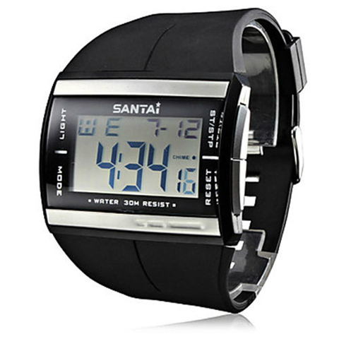 Electronic Watches Waterproof Fashion Sport LCD Digital Watch SanTai Rubber Strap Quartz Watch Men Wristwatch Dropshipping ► Photo 1/6