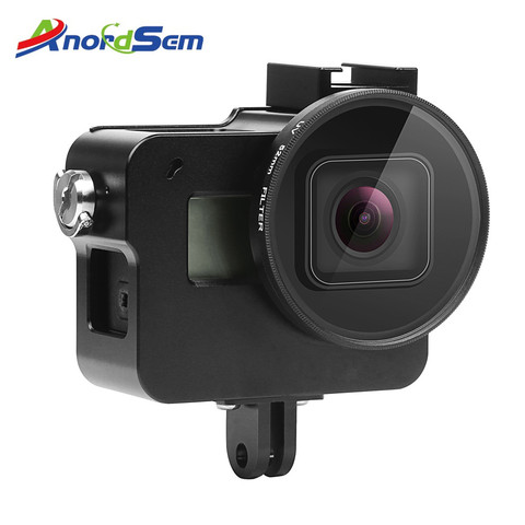 CNC Aluminum Alloy Protective Case Cage for GoPro Hero 7 Black With UV Lens Cage for Go Pro Hero2022 5 6 3 3+ 4 Accessories ► Photo 1/6