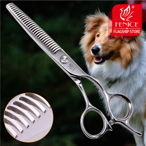 Fenice Professional Japan 440c 6.5 inch pet dog grooming thinning scissors toothed blade shears thinning rate about 35% ► Photo 1/5