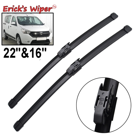 Erick's Wiper LHD Front Wiper Blades For Renault Dacia Dokker Express 2016 - 2022 Windshield Windscreen Front Winow 22