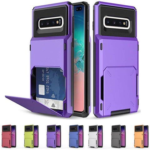 For Samsung Galaxy S10 5G S10E S9 S8 S10 Plus Case Flip Card Slots Business Case For Samsung A7 2022 A750 Note 9 s9 + s8+ Cover ► Photo 1/6