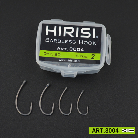 50pcs Carp Fishing Hook Coating Barbless Non-barb Fishhooks High Carbon Steel 8004 ► Photo 1/6