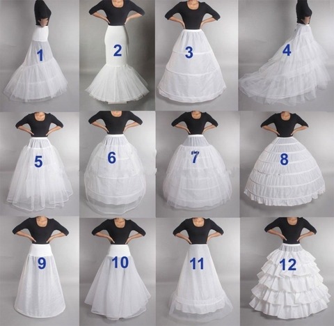 Hot Sell Many Styles  Bridal Wedding Petticoat Hoop Crinoline Prom Underskirt Fancy Skirt Slip ► Photo 1/6