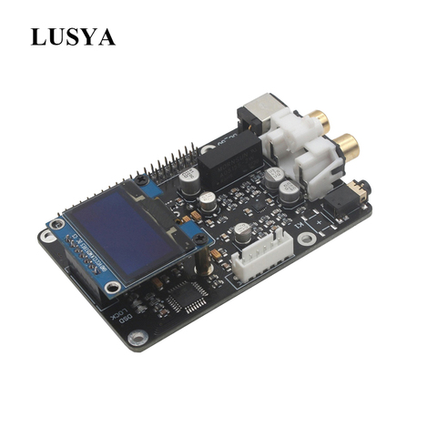 Lusya OLED ES9038q2m OPA1612 Op Decoder Digital broadcast board I2S 32bit/384K DSD128 for Raspberry pi 2B 3B 3B+ 4B DAC G4-001 ► Photo 1/6