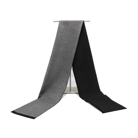 High quality cashmere Solid Grey black Navy men's boutique plaid striped scarfs patchwork color 30x180cm wholesale retail ► Photo 1/6