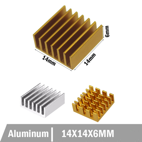 50PCS Gdstime 14x14x6MM Aluminum Heat sink  Chip CPU GPU VGA RAM LED IC Heatsink Radiator Cooler ► Photo 1/5