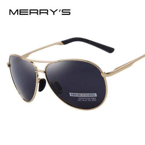 MERRY'S Men Classic Pilot Sunglasses HD Polarized Aluminum Driving