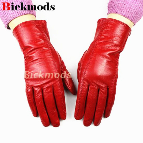 2017 Eldiven The New Female Leather Gloves Multicolor Sheepskin Velvet Lining Warm Autumn And Winter Special Price Promotions  ► Photo 1/1