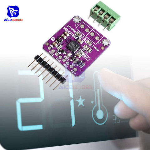 MAX31865 PT100-PT1000 RTD to Digital Converter Temperature Thermocouple Sensor Amplifier Board Module for Arduino UNO R3 3.3V 5V ► Photo 1/6