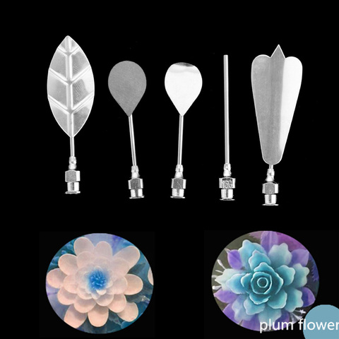 Plum Flower 5PCS/Set 3D Jelly Art Needles Tools Jelly Cake Gelatin Pudding Nozzle Syringe Set Russian Nozzles ► Photo 1/3