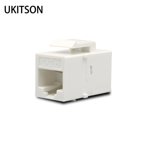 Keystone CAT6 RJ45 For 1000M Network Black White Color Slot Socket Ethernet Connector ► Photo 1/6