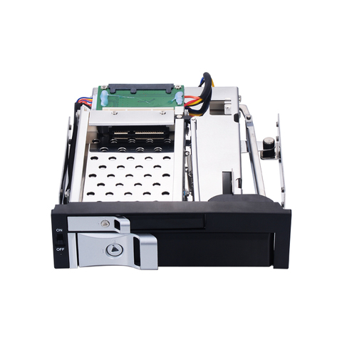 Uneatop Dual bay 5.25 inch Trayless Hot Swap HDD Mobile Rack for 1x2.5 inch SSD and 1X3.5 inch Hard Drive  backplane enclosure ► Photo 1/6