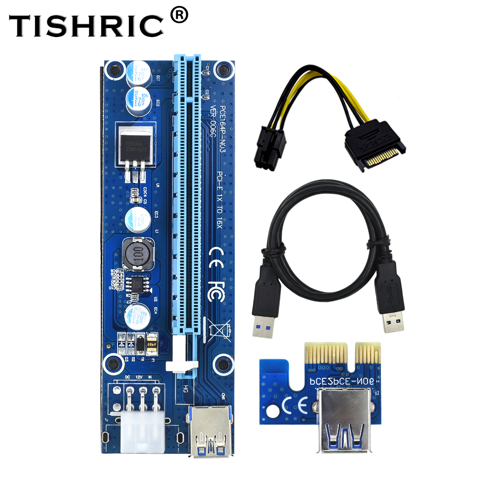 Cable Length: Other Computer Cables 30cm PCI-E Express 1X to 16X USB 3.0 Extender Riser Card PCI-E to USB Adapter with 6Pin Power Cable for Bitcoin Mining BTC Miner 