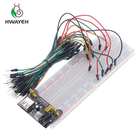 3.3V/5V MB102 Breadboard power module+MB-102 830 points Prototype Bread board for arduino  kit +65 jumper wires wholesale ► Photo 1/6
