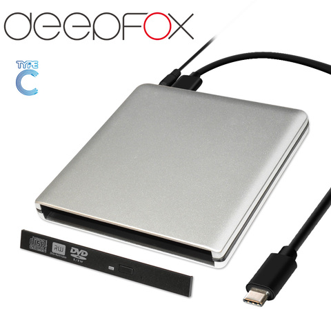 New arrival wholesale With Type C Cable USB 3.0 External DVD Rom Case to 12.7mm SATA Enclosure for CD DVD RW ► Photo 1/6