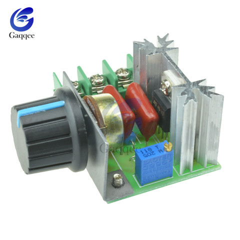 AC 220V 2000W Motor Speed Controller SCR Voltage Regulator Dimming Dimmers Thermostat Motor Controller ► Photo 1/6