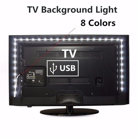 TV Background Light 1M 2M 3M 4M 5M Waterproof 5V USB Led Strip Lighting Decoration USB Input Reading Flexible Russia Low Price ► Photo 1/6