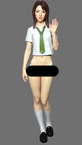 1/12 Resin Figure Model Kits GK Greeting girl(543) Unassambled Unpainted ► Photo 1/2