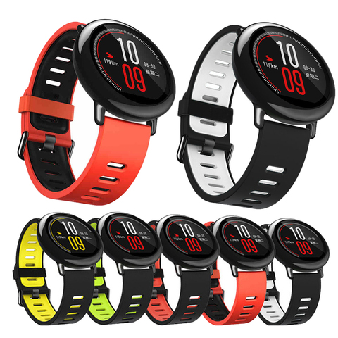 For amazfit acessorios Sport Silicone Wrist Strap for Xiaomi Huami Amazfit PACE Smart Watch Replacement Band Smartwatch correa ► Photo 1/6