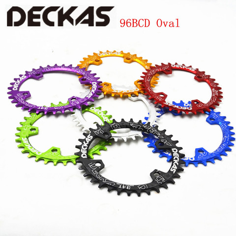 Deckas oval Chainring MTB Mountain bike bicycle chain ring BCD 96mm 32/34/36/38T plate 96bcd for 7-11 speed M7000 M8000 M9000 ► Photo 1/6