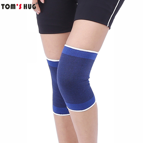 1 Pcs Sport Knee Support Elbow Protect Tom's Hug Brand Breathable Kneepads Relieve Arthritis Injury Bandage Knee Guard Blue ► Photo 1/4