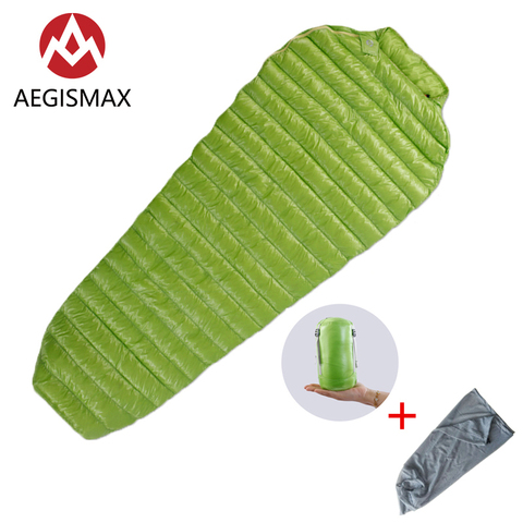 AEGISMAX MINI 800FP White Goose Down Mummy Adult Outdoor Camping Ultralight Spring Autumn Summer Three-Season Sleeping Bag ► Photo 1/5