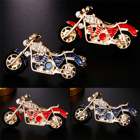Cool Motorcycle Brooches For Boys Kids Gift Red Enamel Badge Costume Jewelry Backpack Pendant Model Cars Brooch Pins ► Photo 1/6