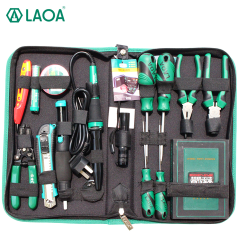 LAOA 53 pcs Repair tool set Electric soldering iron 38 in 1 screwdriver set Utility knife Pliers Handle tools Repairing ► Photo 1/6