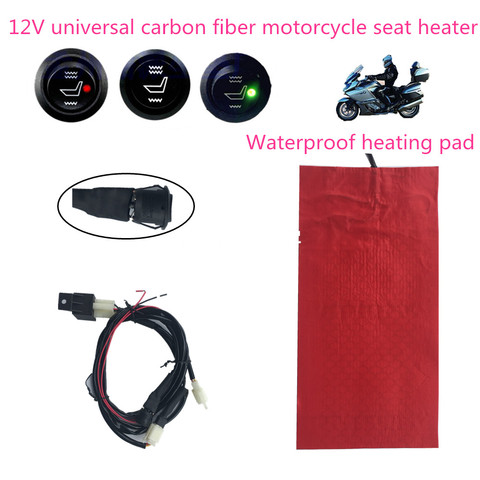 12V Universal waterproof carbon fiber seat heater for all type motorcycle ATV UTV E-BIKE, seat cover  heating seat ► Photo 1/6